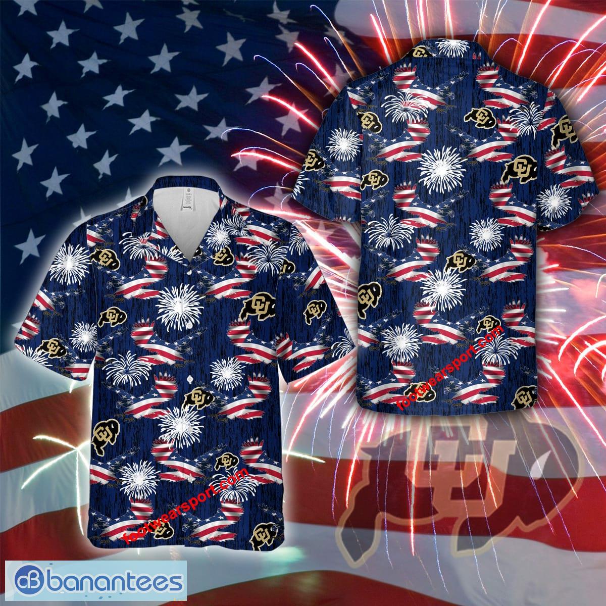 New NCAA Colorado Buffaloes Memory Eagle Pattern Aloha Hawaiian Shirt For Independence Day - New NCAA Colorado Buffaloes Memory Eagle Pattern Aloha Hawaiian Shirt For Independence Day