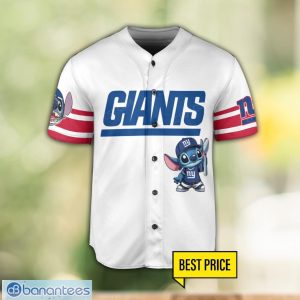New York Giants Lilo and Stitch Champions White Baseball Jersey Shirt For Fans Unique Gift Custom Name Number Product Photo 2