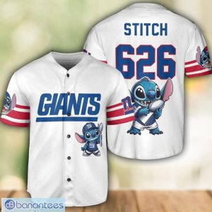 New York Giants Lilo and Stitch Champions White Baseball Jersey Shirt For Fans Unique Gift Custom Name Number Product Photo 1