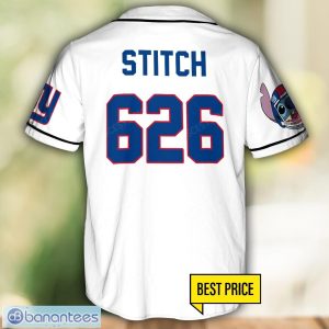 New York Giants Lilo and Stitch White Baseball Jersey Shirt For Stitch Lover Product Photo 3