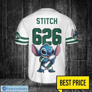 New York Jets Lilo and Stitch Champions White Baseball Jersey Shirt For Fans Unique Gift Custom Name Number Product Photo 3