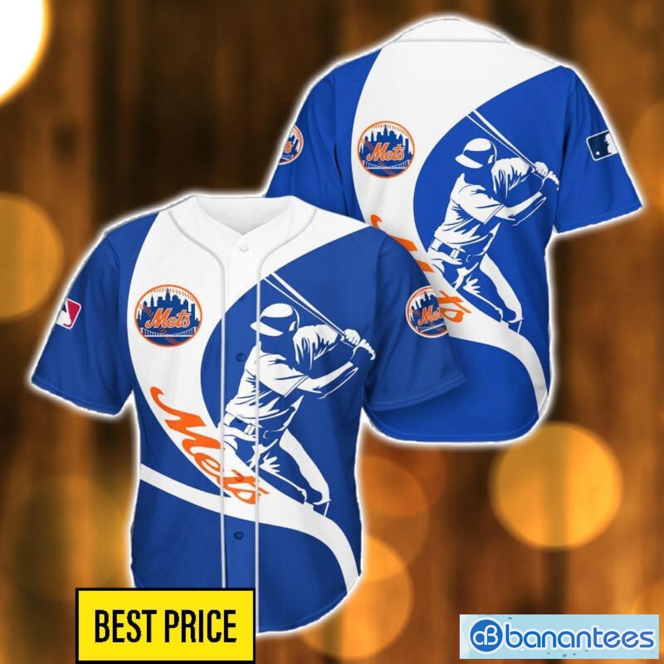 new york mets 3d baseball jersey shirt team gift for men and women image New York Mets 3D Baseball Jersey Shirt Team Gift For Men And Women Product Photo 1
