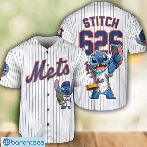 New York Mets Lilo And Stitch 3D Baseball Jersey Shirt Custom Name And Number Product Photo 1