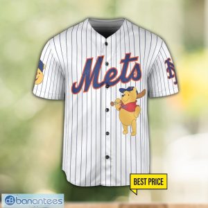 New York Mets Winnie the Pooh Baseball Jersey Shirt Sport Fans Men Women Gift Custon Name Number Product Photo 2