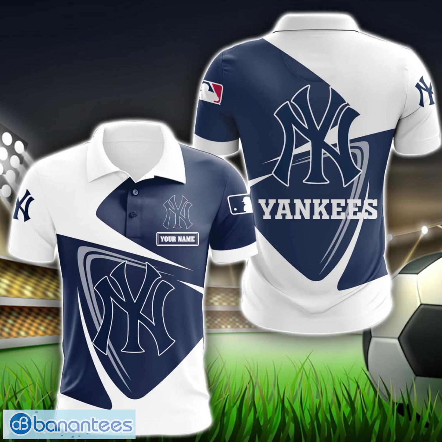 new york yankees big logo team 3d polo shirt sport gift for men women image New York Yankees Big Logo Team 3D Polo Shirt Sport Gift For Men Women Product Photo 1