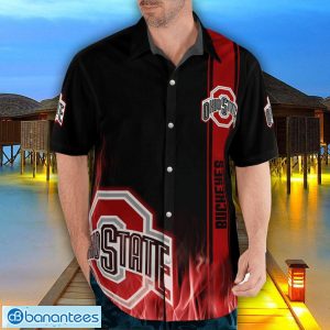 Ohio State Buckeyes Flame Designs 3D Hawaiian Shirt Special Gift For Fans Product Photo 3