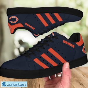 Chicago Bears Low Top Skate Shoes Stan Smith For Men And Women Orange Striped Product Photo 4