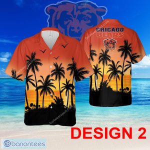 Chicago Bears Hawaiian Shirt Pattern Coconut Tree All Over Print Special Gifts - Design 2 NFL Chicago Bears Hawaiian Shirt Tree Pattern
