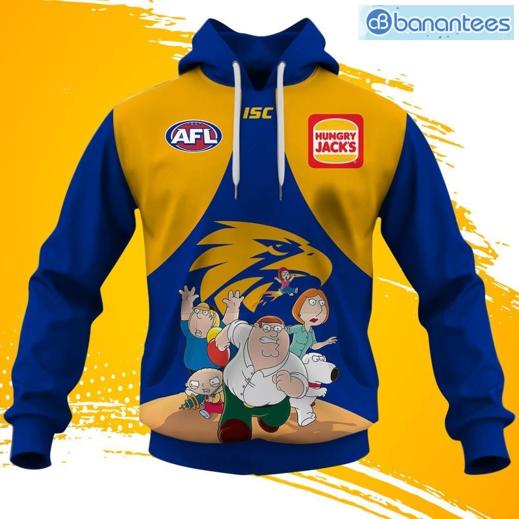 Personalised West Coast Eagles Afl X Family Guy Hoodie 3D All Over Printed Gift For Big Fans Product Photo 1