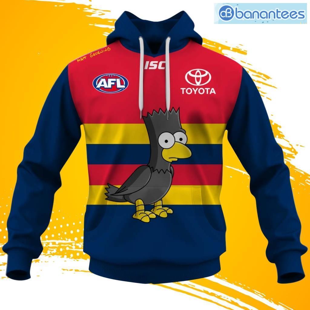 Personalize Afl Adelaide Crows The Simpsons Jumper Hoodie 3D All Over Printed Gift For Big Fans Product Photo 1