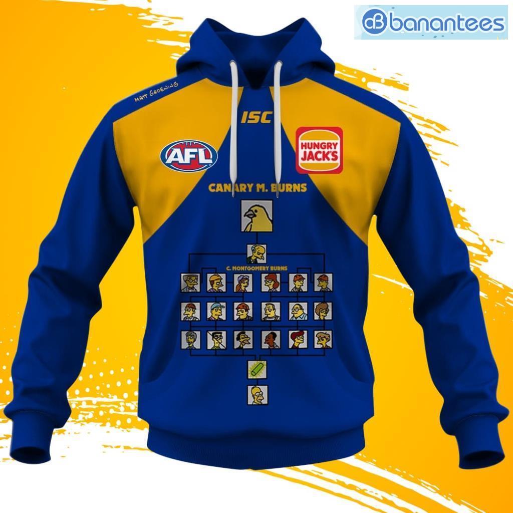 Personalize Afl West Coast Eagles The Simpsons Jumper Hoodie 3D All Over Printed Gift For Big Fans Product Photo 1