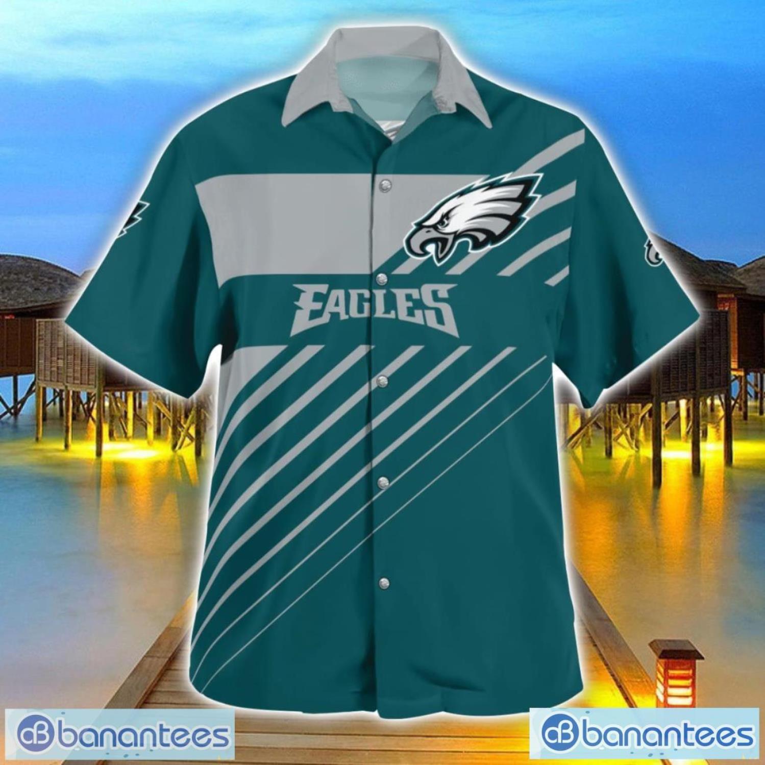 philadelphia eagleshawaii shirt 3d full printed beach shirt for men and women 2 image Philadelphia EaglesHawaii Shirt 3D Full Printed Beach Shirt For Men And Women Product Photo 3
