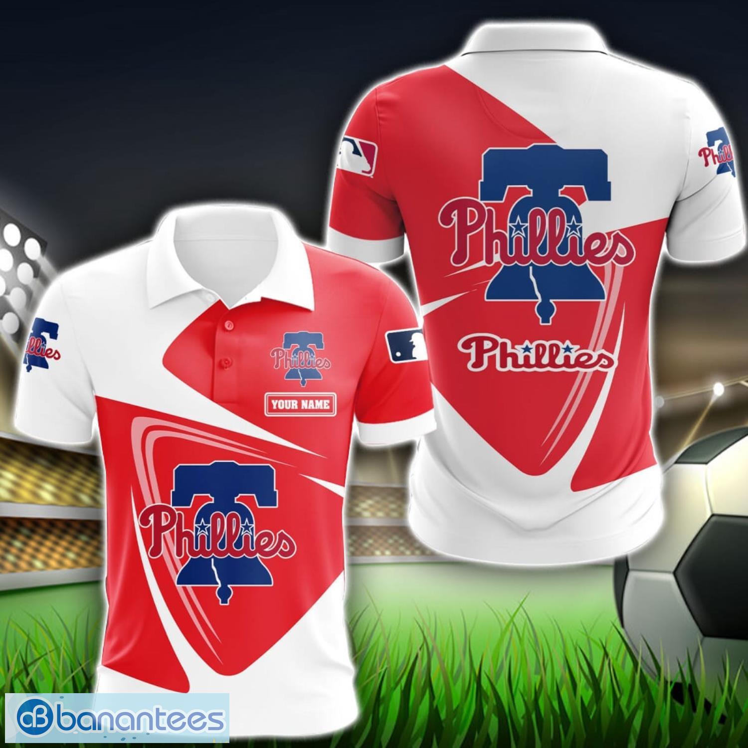 philadelphia phillies big logo team 3d polo shirt sport gift for men women image Philadelphia Phillies Big Logo Team 3D Polo Shirt Sport Gift For Men Women Product Photo 1
