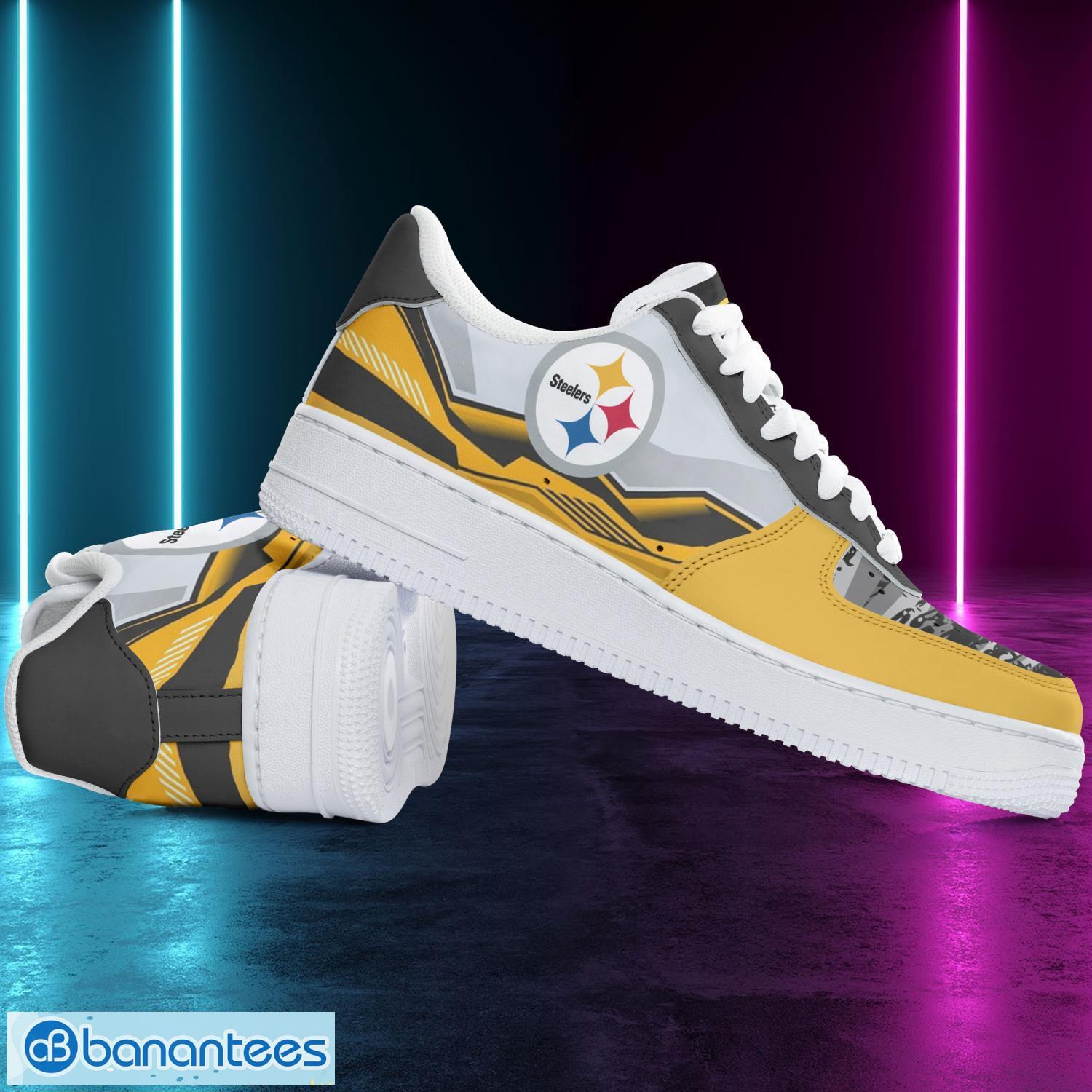 pittsburgh steelers air force 1 shoes team sneakers af1 shoes 1 image Pittsburgh Steelers Air Force 1 Shoes Team Sneakers AF1 Shoes Product Photo 2
