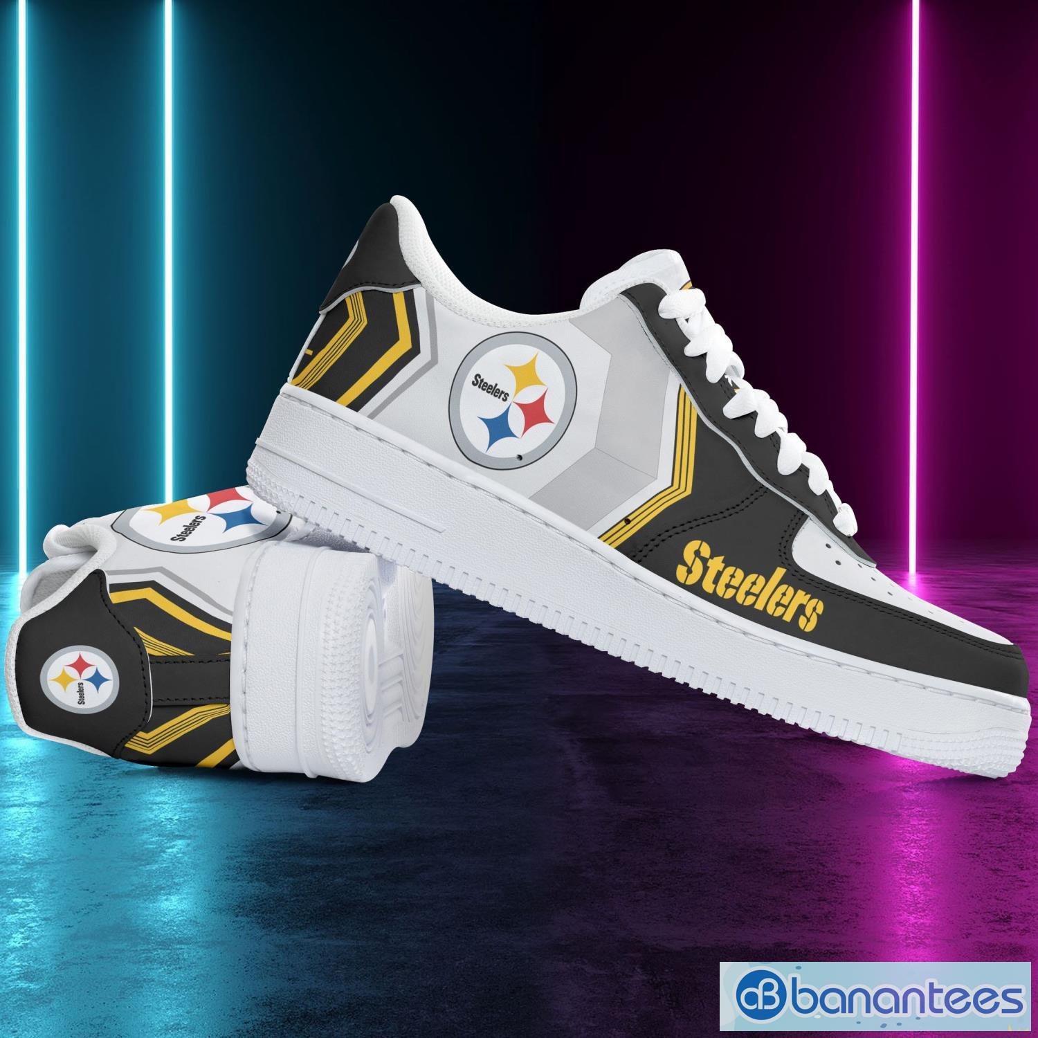 pittsburgh steelers air force 1 shoes ultra sneakers af1 shoes 1 image Pittsburgh Steelers Air Force 1 Shoes Ultra Sneakers AF1 Shoes Product Photo 2