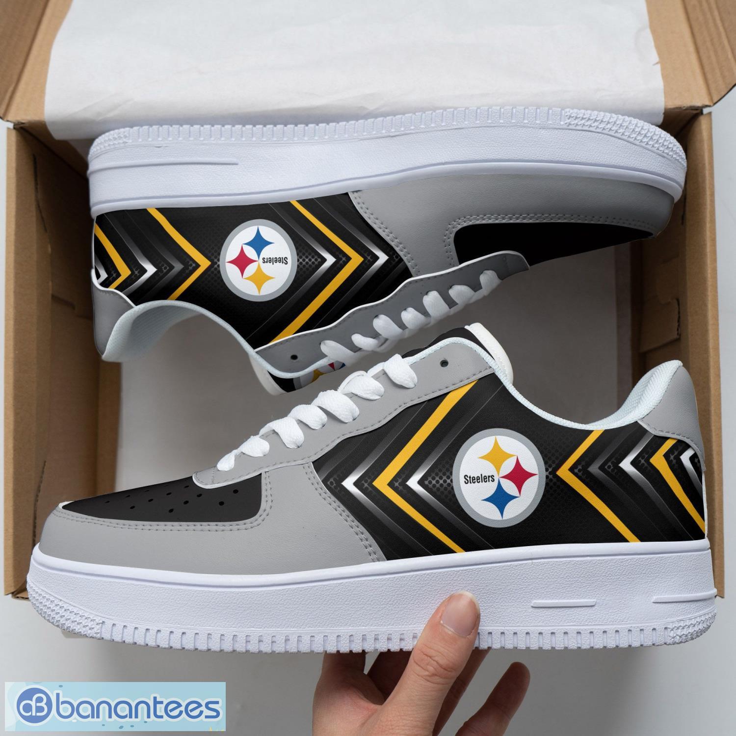pittsburgh steelers air force 1 shoes unique sport season gift men women sneakers image Pittsburgh Steelers Air Force 1 Shoes Unique Sport Season Gift Men Women Sneakers Product Photo 1
