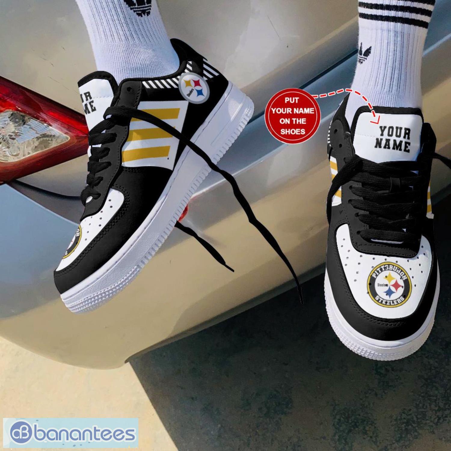 pittsburgh steelers personalized new trending gift sneakers air force shoes af1 shoes image Pittsburgh Steelers Personalized New Trending Gift Sneakers Air Force Shoes AF1 Shoes Product Photo 1