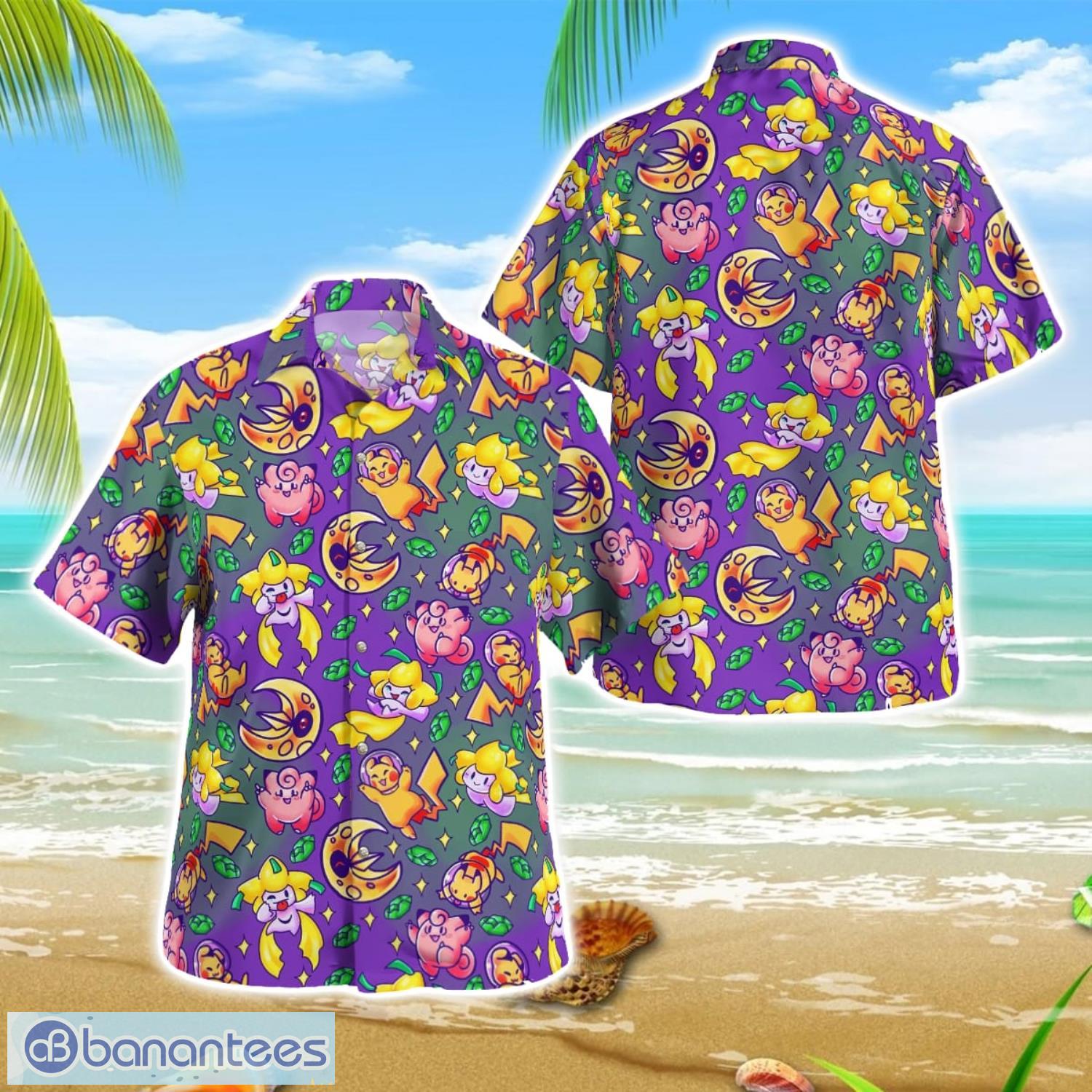 pokemon colorful hawaiian shirt summer gift beach shirt men women shirt image Pokemon Colorful Hawaiian Shirt Summer Gift Beach Shirt Men Women Shirt Product Photo 1