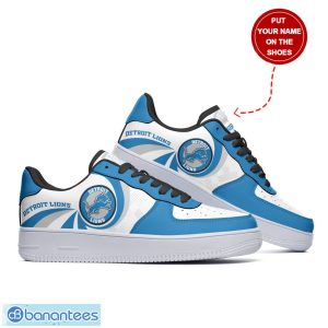 Detroit Lions Personalized Name Air Force Shoes AF1 Shoes New Trending Sneakers Shoes Sport Lover Gift Product Photo 2