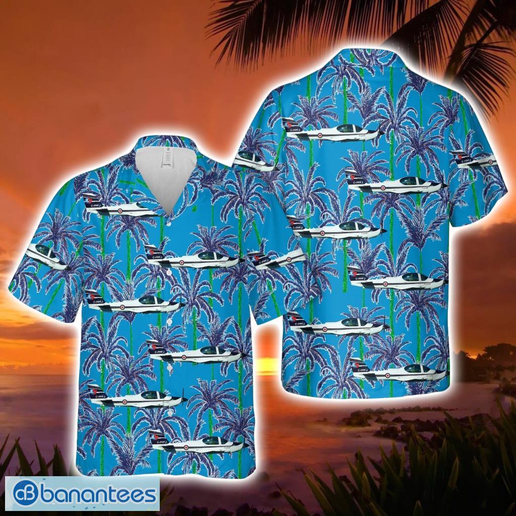 Royal Canadian Air Force Grob G120a Button Down Hawaiian Shirt Trend Summer Product Photo 1