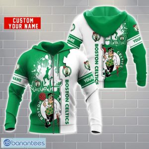 Boston Celtics AOP Hoodie Custom Name Unisex Hoodie Zip Hoodie For Men And Women Product Photo 1