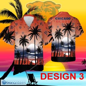 Chicago Bears Hawaiian Shirt Pattern Coconut Tree All Over Print Special Gifts - Design 3 NFL Chicago Bears Hawaiian Shirt Tree Pattern