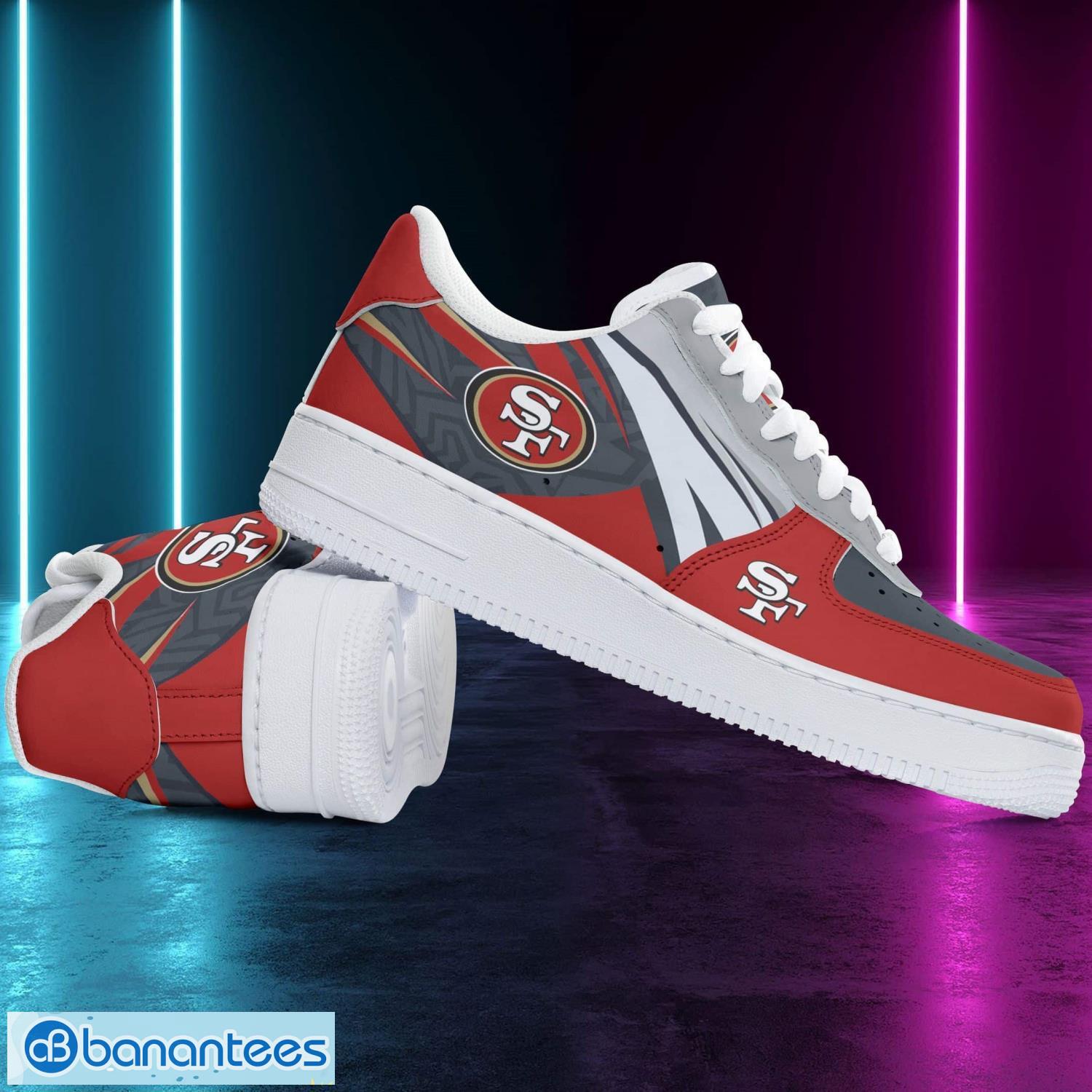 san francisco 49ers 3d air force shoes af1 shoes san francisco 49ers fans 1 image San Francisco 49ers 3D Air Force Shoes AF1 Shoes San Francisco 49ers Fans Product Photo 2
