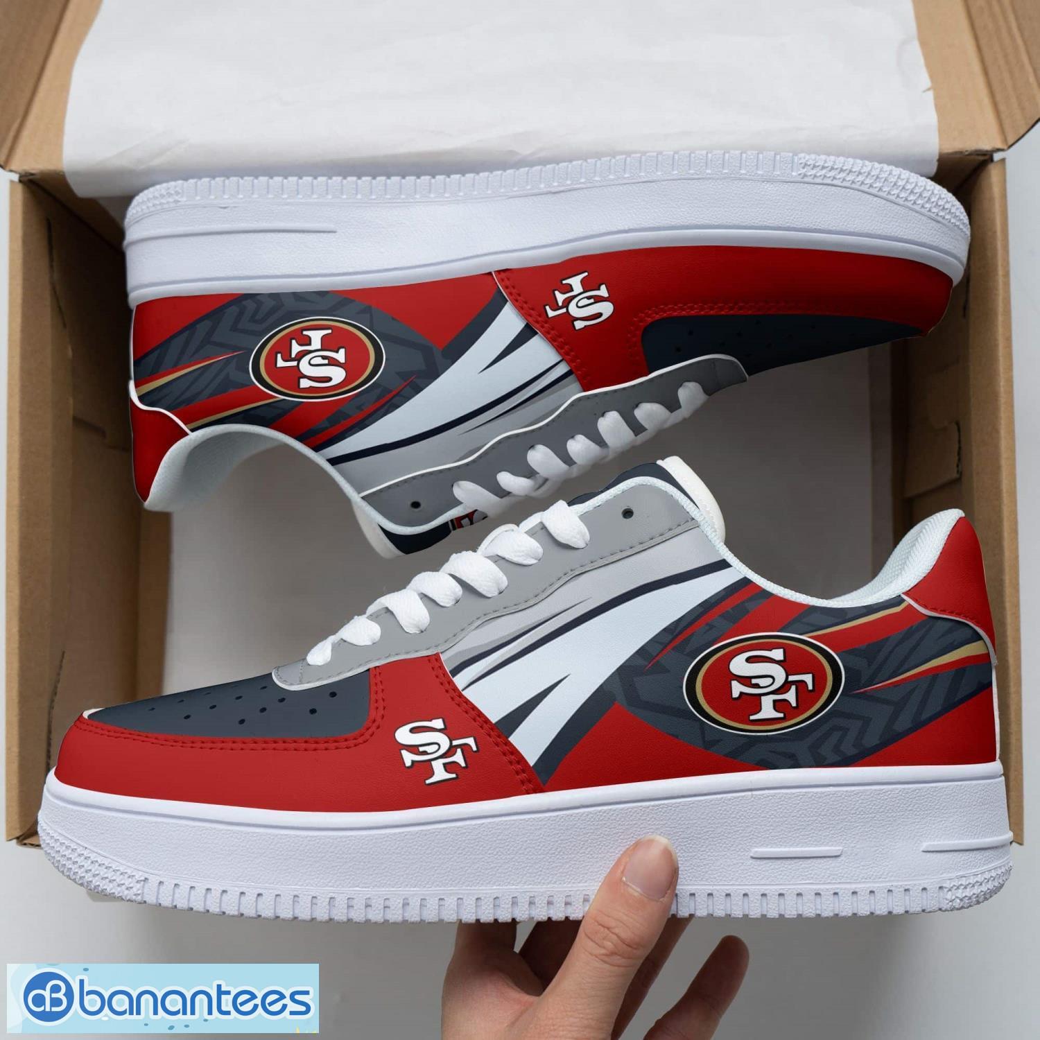 san francisco 49ers 3d air force shoes af1 shoes san francisco 49ers fans image San Francisco 49ers 3D Air Force Shoes AF1 Shoes San Francisco 49ers Fans Product Photo 1