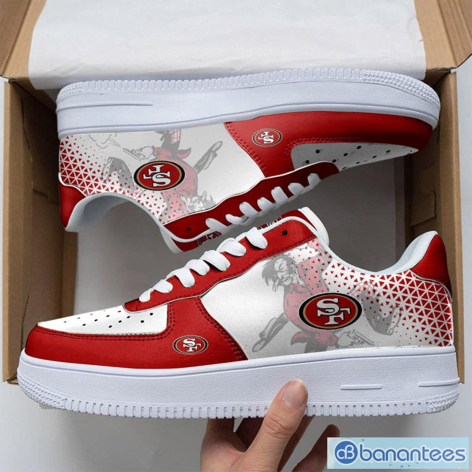 san francisco 49ers air force 1 sneakers unique sport season gift af1 shoes image San Francisco 49ers Air Force 1 Sneakers Unique Sport Season Gift AF1 Shoes Product Photo 1