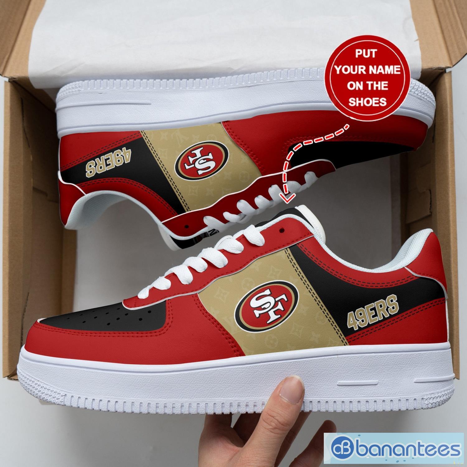 san francisco 49ers personalized name air force shoes new trending sneakers shoes sport lover gift af1 shoes 1 image San Francisco 49ers Personalized Name Air Force Shoes New Trending Sneakers Shoes Sport Lover Gift AF1 Shoes Product Photo 2