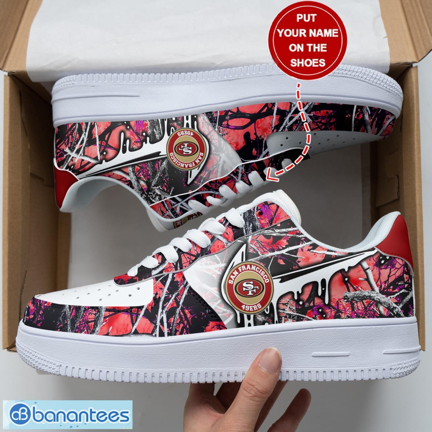 san francisco 49ers personalized new trending gift sneakers 3d air force shoes af1 shoes image San Francisco 49ers Personalized New Trending Gift Sneakers 3D Air Force Shoes AF1 Shoes Product Photo 1