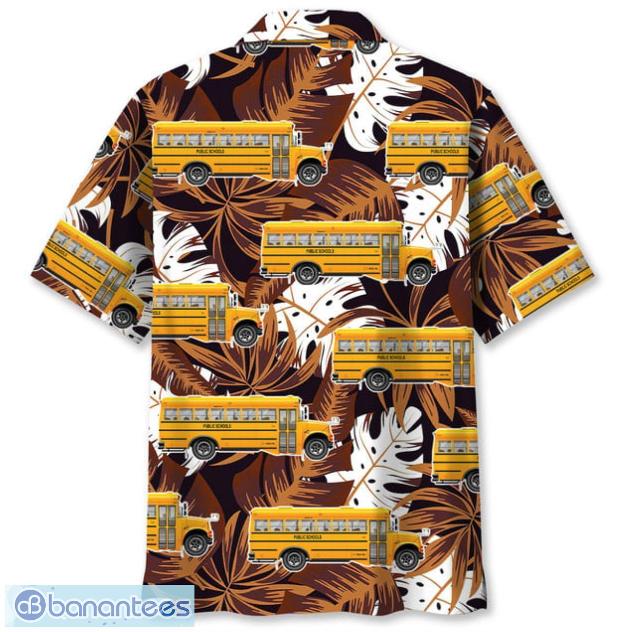 school bus aloha 3d hawaiian shirt summer gift for men and women 1 image School Bus Aloha 3D Hawaiian Shirt Summer Gift For Men and Women Product Photo 2