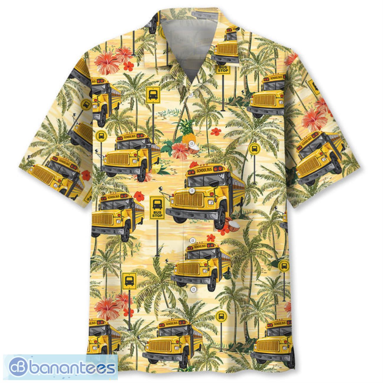 school bus coconut aloha 3d hawaiian shirt summer gift for men and women image School Bus Coconut Aloha 3D Hawaiian Shirt Summer Gift For Men and Women Product Photo 1