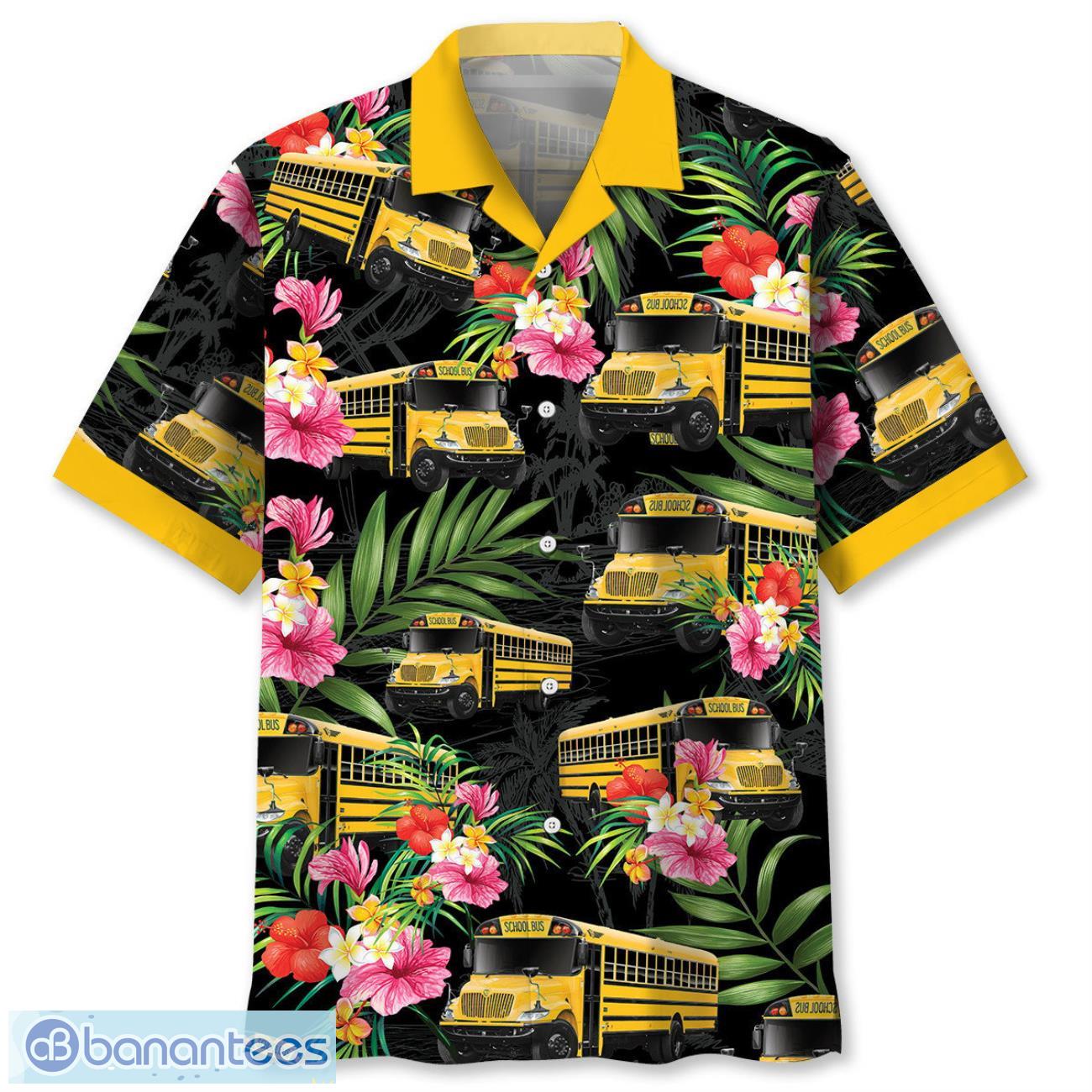 school bus nature aloha 3d hawaiian shirt summer gift for men and women image School Bus Nature Aloha 3D Hawaiian Shirt Summer Gift For Men and Women Product Photo 1