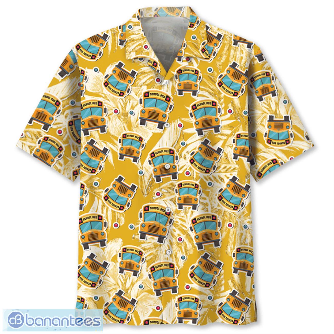 school bus tropical aloha 3d hawaiian shirt summer gift for men and women image School Bus Tropical Aloha 3D Hawaiian Shirt Summer Gift For Men and Women Product Photo 1