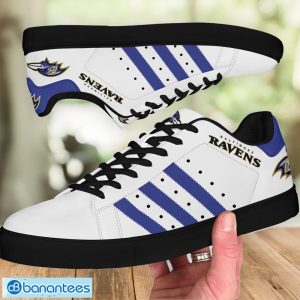 Baltimore Ravens Stan Smith Low Top Skate Shoes Vintage Striped Shoes Product Photo 4