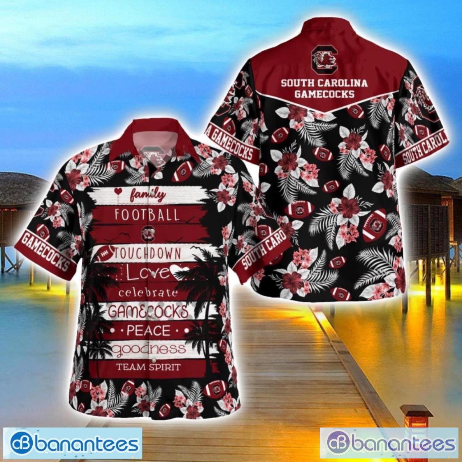 south carolina gamecocks family football lover hawaiian shirt beach shirt for family gift image South Carolina Gamecocks Family Football Lover Hawaiian Shirt Beach Shirt For Family Gift Product Photo 1