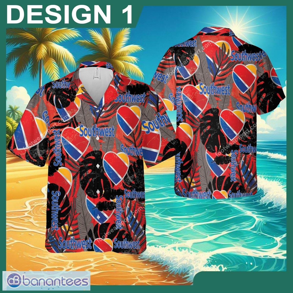 Southwest Airlines Stylish Brand AOP Hawaiian Shirt Retro Vintage For Men And Women - Brand Style 1 Southwest Airlines Hawaiin Shirt Design Pattern