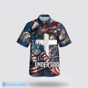 Jesus One Nation Under God Cross Hawaiian Shirt Holiday Summer Gift Product Photo 1