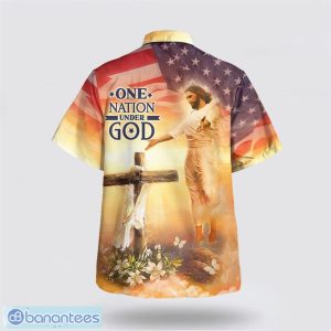 Jesus Open Arms Easter Cross One Nation Under God Hawaiian Shirt Summer Gift For Men And Women Product Photo 2