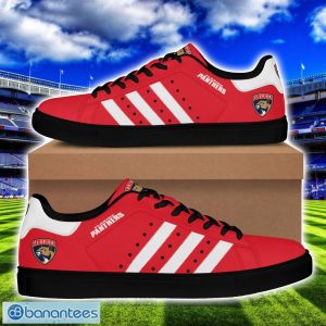 Florida Panthers Low Top Skate Shoes For Men And Women Red Shoes Mix White Striped Product Photo 3
