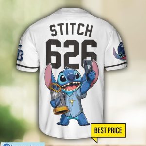 Tampa Bay Rays Lilo And Stitch 3D Baseball Jersey Shirt Custom Name And Number Product Photo 3