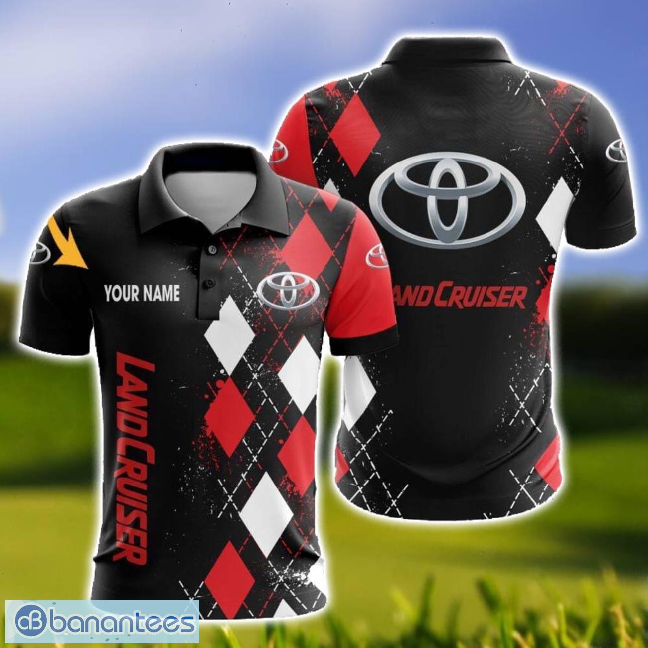 Toyota - Land Cruiser Caro And Logo 3D Polo Shirt For Men Limited Custom Name Product Photo 1