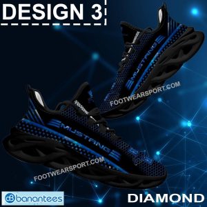 Ford Mustang Racing Max Soul Shoes Gold, Diamond, Silver All Over Print Imagery Sport Sneaker Gift - Car Ford Mustang Car Racing Max Soul Shoes style 3