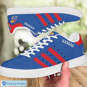 Kansas Jayhawks Football Low Top Skate Shoes For Men And Women Blue Shoes Product Photo 2