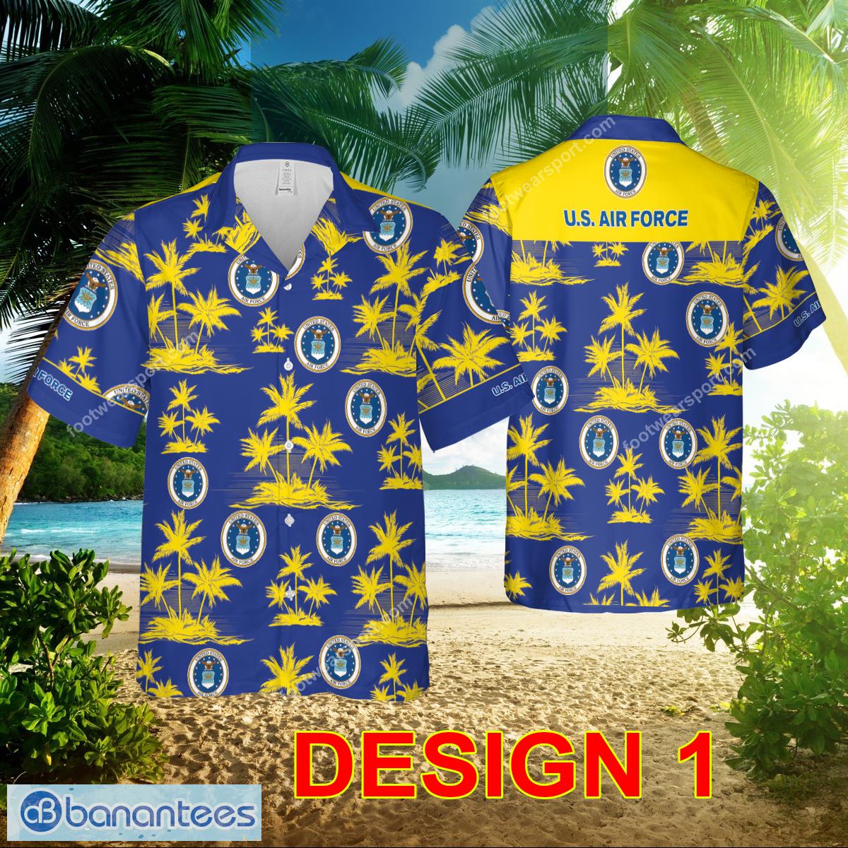 US Air Force AOP Hawaiian Shirt Pattern Special Gifts - Style 1 US Air Force Hawaiian Shirt AOP For Beach
