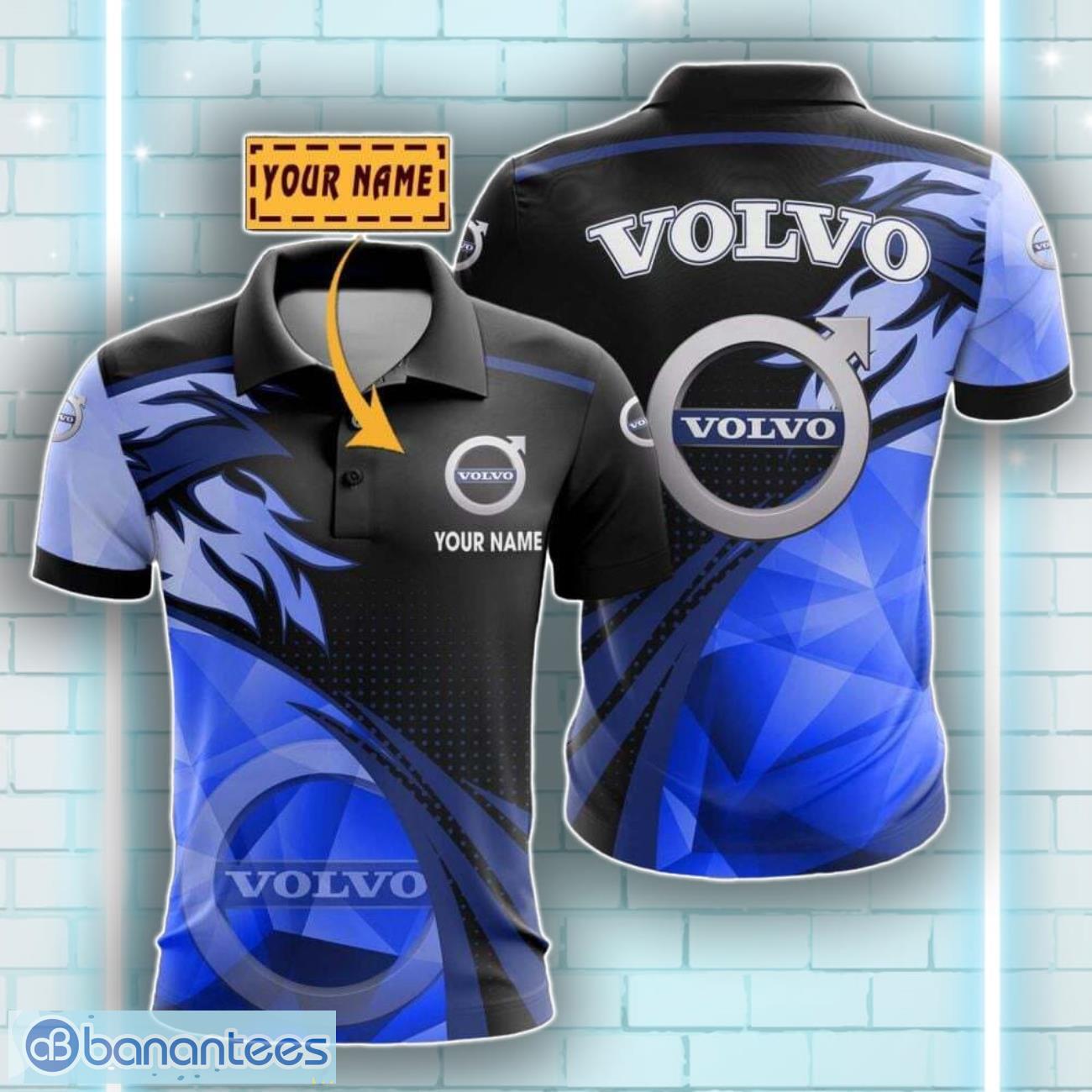 Volvo Logo Color Flame Pattern Custom Name Edition For Men Women Product Photo 1