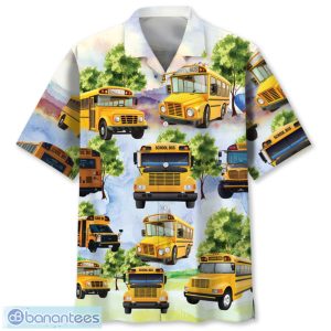 School Bus Aloha 3D Hawaiian Shirt Funny Gift For Summer Product Photo 1