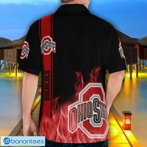 Ohio State Buckeyes Flame Designs 3D Hawaiian Shirt Special Gift For Fans Product Photo 2