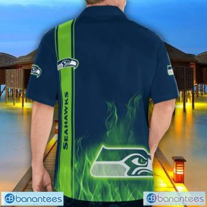 Seattle Seahawks Flame Designs 3D Hawaiian Shirt Special Gift For Fans Product Photo 2